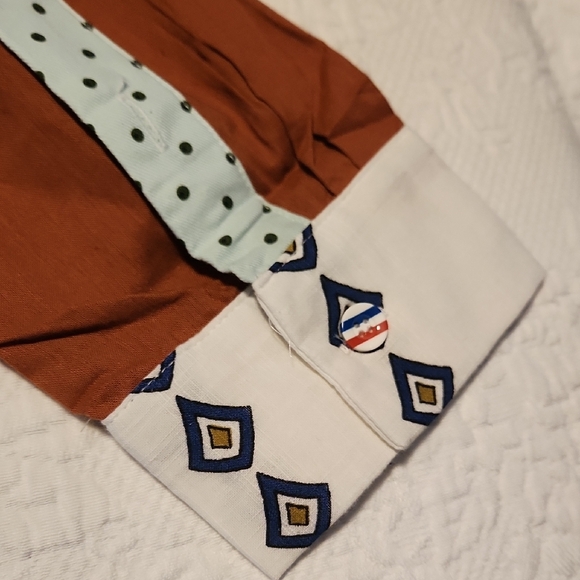 Colorful Patchwork Button-Up Shirt - Picture 6 of 7